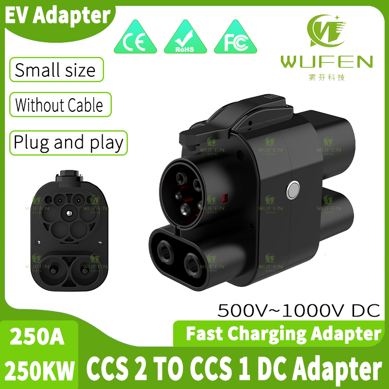 Ccs2 To Ccs1 Fast Charge Adapter 250Kw - WUFEN CCS2 to CCS1 250A Adapter