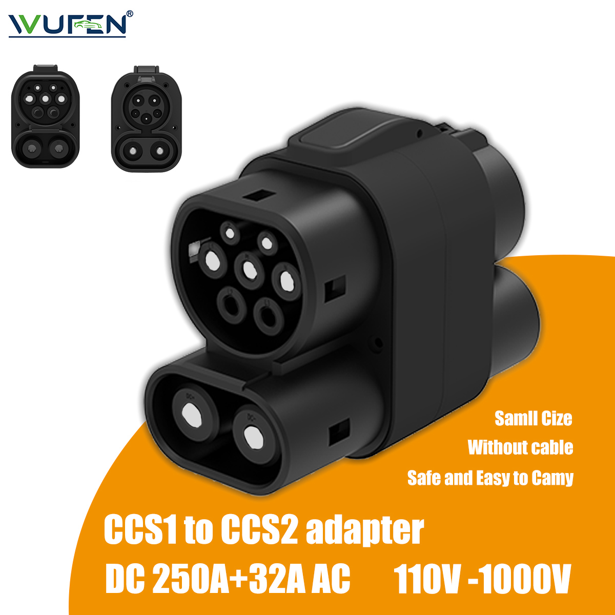Ccs2 To Ccs1 Fast Charge Adapter 250Kw - WUFEN 250A+32A CCS1 Charger to CCS2