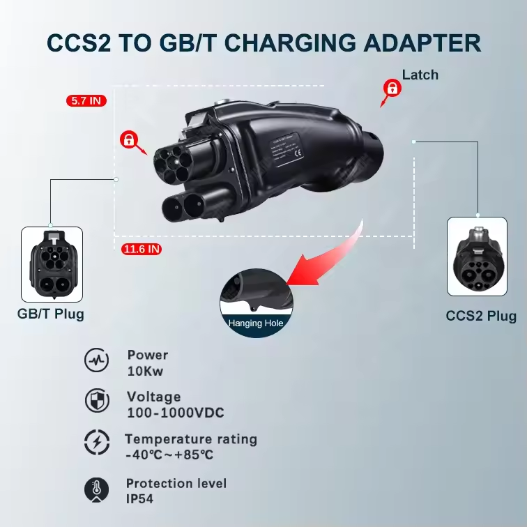 Gb/T To Ccs2 200A Fast Charging Adapter - Dc Ccs2 to Gbt Adapter Combo