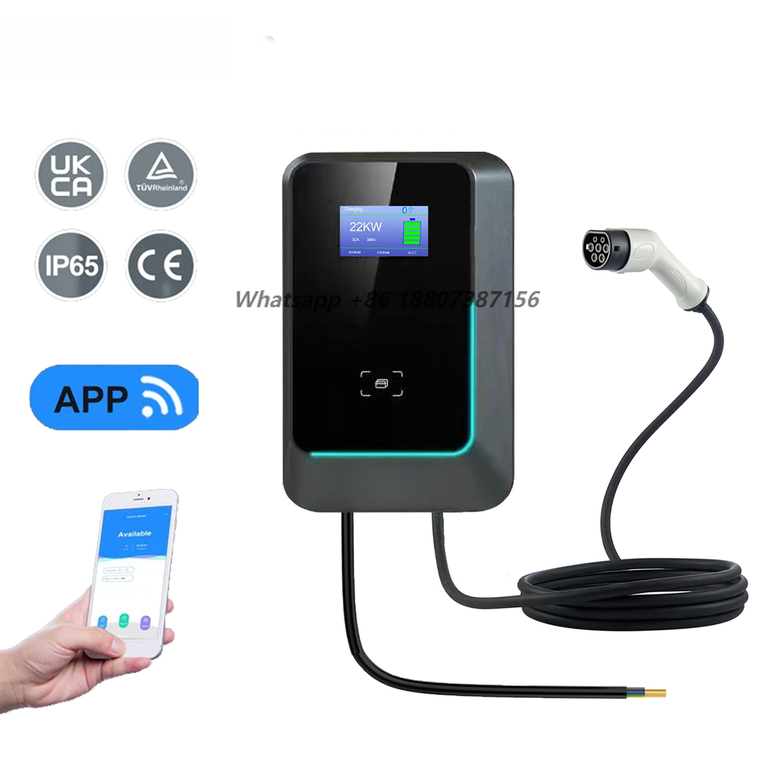 Bomern 7kw 11kw 22kw AC EV Wal - 22Kw Wallbox Type 2 Ocpp Rfid 评论和价格