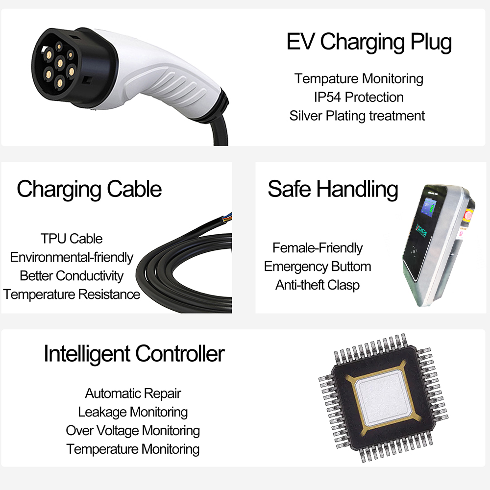 Bomern 7kw 11kw 22kw AC EV Wal - 22Kw Wallbox Type 2 Ocpp Rfid 评论和价格