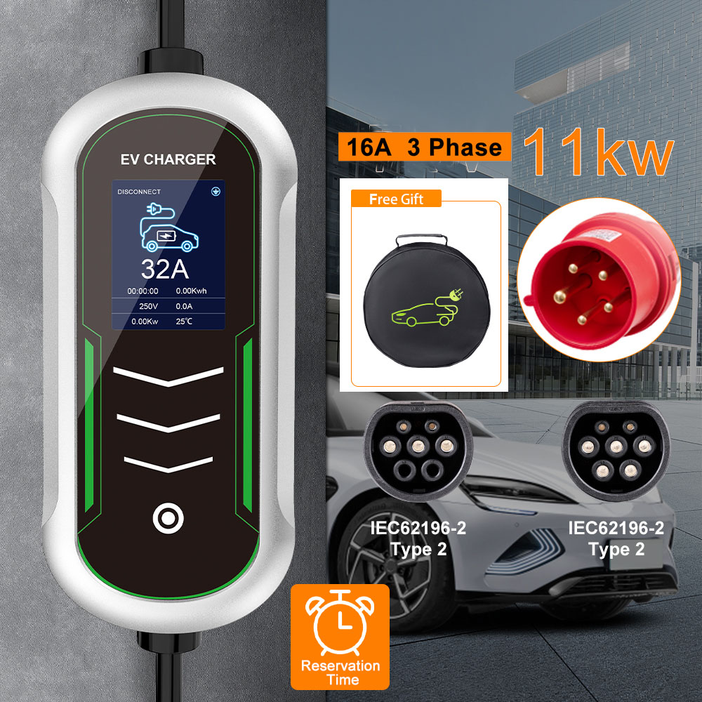 IPENGEN 11KW EV Portable Charg - Portable Ev Charger 32A Type 2 Cee Plug 评论和价格