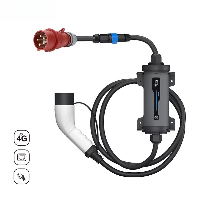 Type 2 to Red CEE Plug Electri - Portable Ev Charger 32A Type 2 Cee Plug 评论和价格