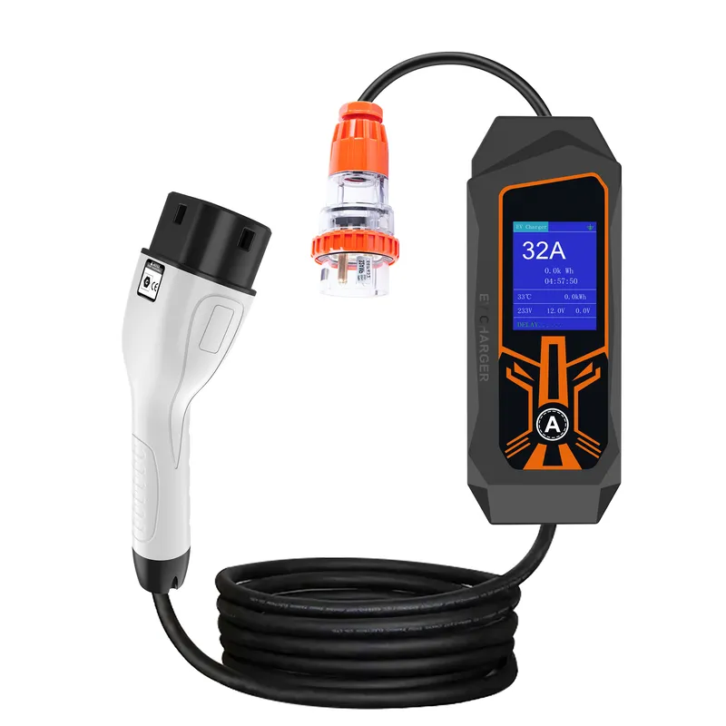 AP01 Portable EV Charger 32A 7 - Portable Ev Charger 32A Type 2 Cee Plug 评论和价格