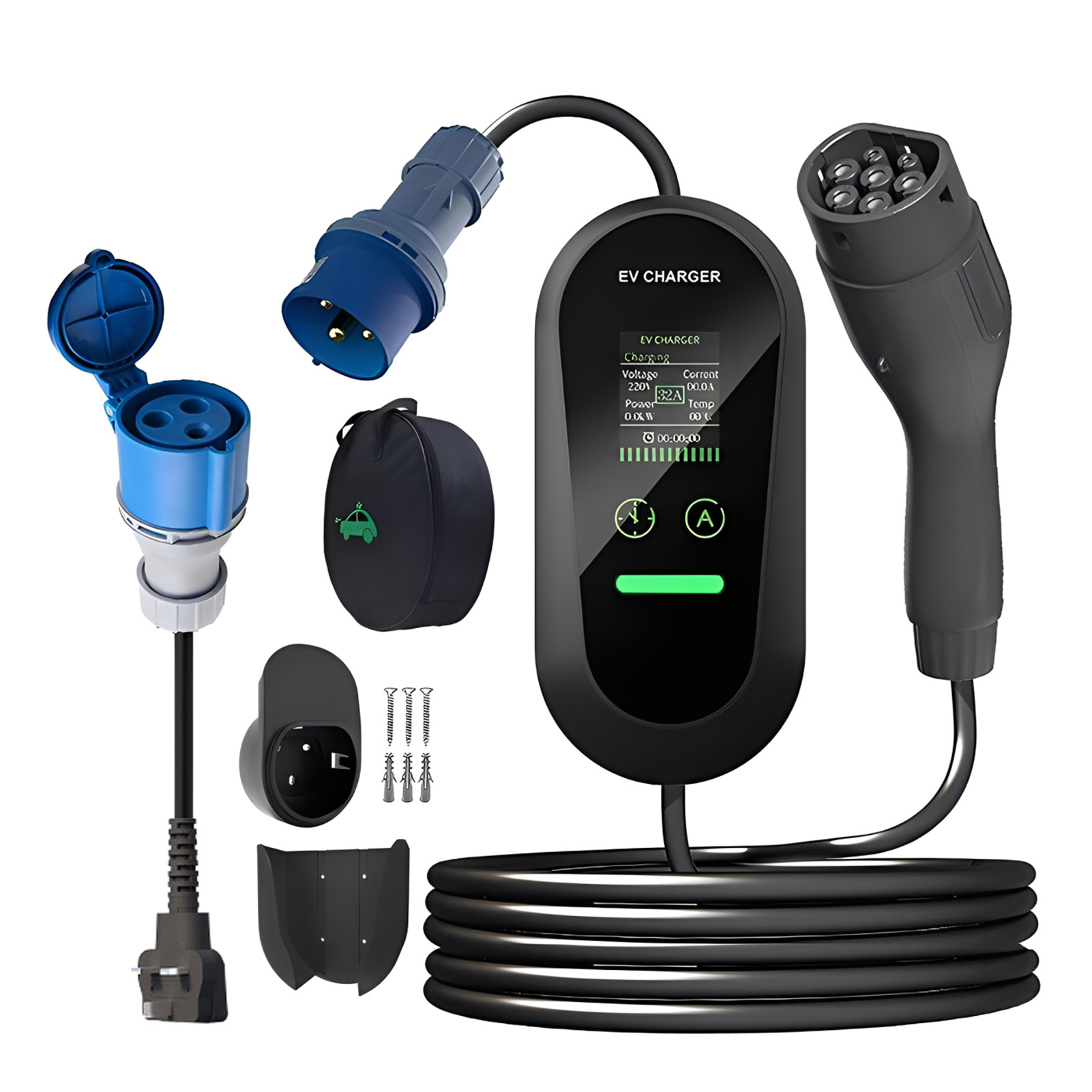 Type2 Portable EV Charger 7KW  - Portable Ev Charger 32A Type 2 Cee Plug 评论和价格