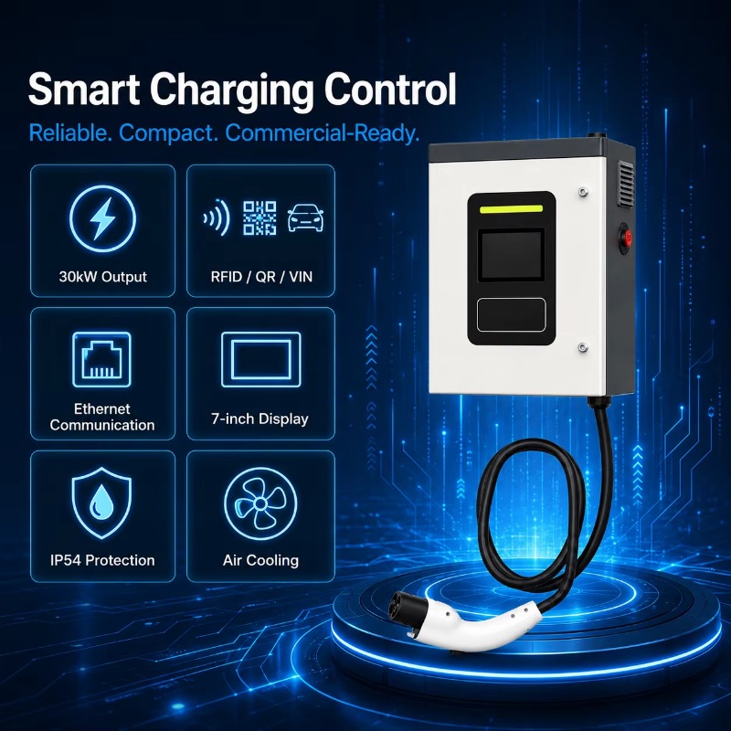 Customized 30kW CCS2 DC Fast E - Dc Fast Charger 30Kw Wallbox Commercial 评论和价格