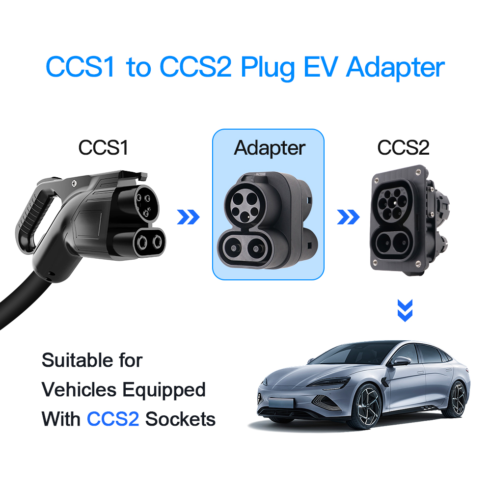 CCS1 to CCS2 EV Charger Adapte - Ccs2 To Ccs1 Fast Charge Adapter 250Kw 评论和价格